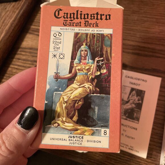 Vintage Cagliostro Tarot Deck Made in Italy by Modiano in Box 1981 Instructions - Picture 4 of 10